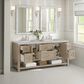 James Martin Vanities Breckenridge 72" Double Bathroom Vanity in Whitewashed Oak with 3 cm Eternal Jasmine Pearl Silestone Top, Rectangular Sinks and FreePower Wireless Charger, , large