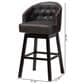 Baxton Studio Avril Swivel Bar Stool with Brown Cushion in Dark Espresso Brown (Set of 2), , large