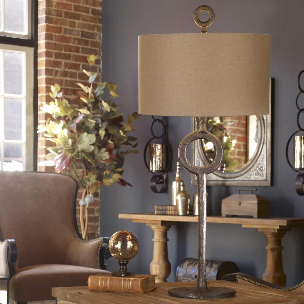 Uttermost Ferro Table Lamp in Rust Bronze, , large