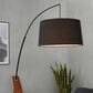 LumiSource Robyn Mid-Century Modern Floor Lamp in Walnut Wood and Black Linen Shade by LumiSource, , large