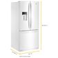 Whirlpool 20 Cu. Ft. French Door Refrigerator with FreshFlow Air Filter in White, , large