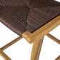 Hearth and Haven Outdoor Armless Barstool with Light Teak Frame in Dark Brown (Set of 2), , large
