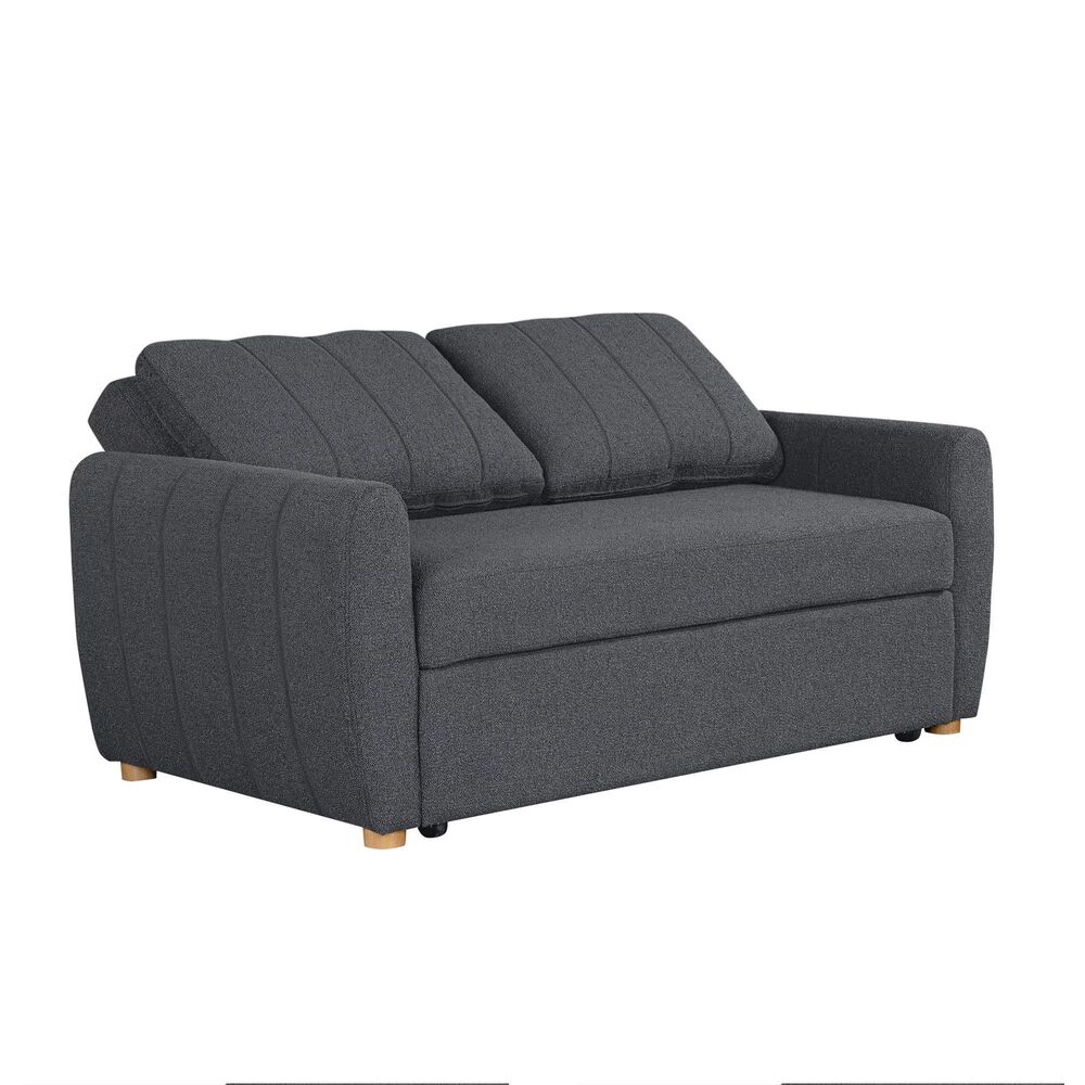 Serta Galloway Convertible Sofa in Charcoal, , large
