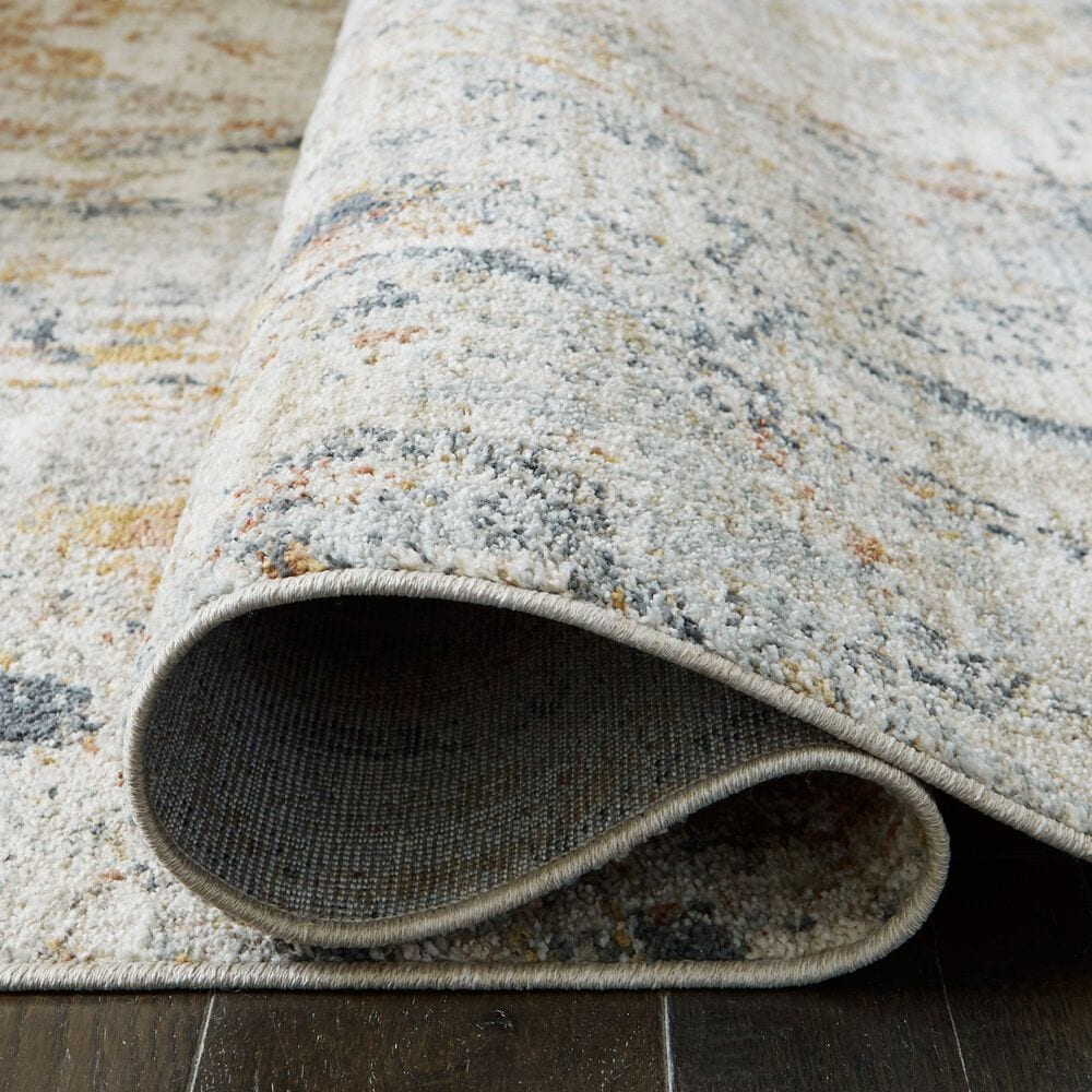 Ashley Danvore 5&#39; x 7&#39; Beige, Gray, Blue, Gold and Amber Area Rug, , large