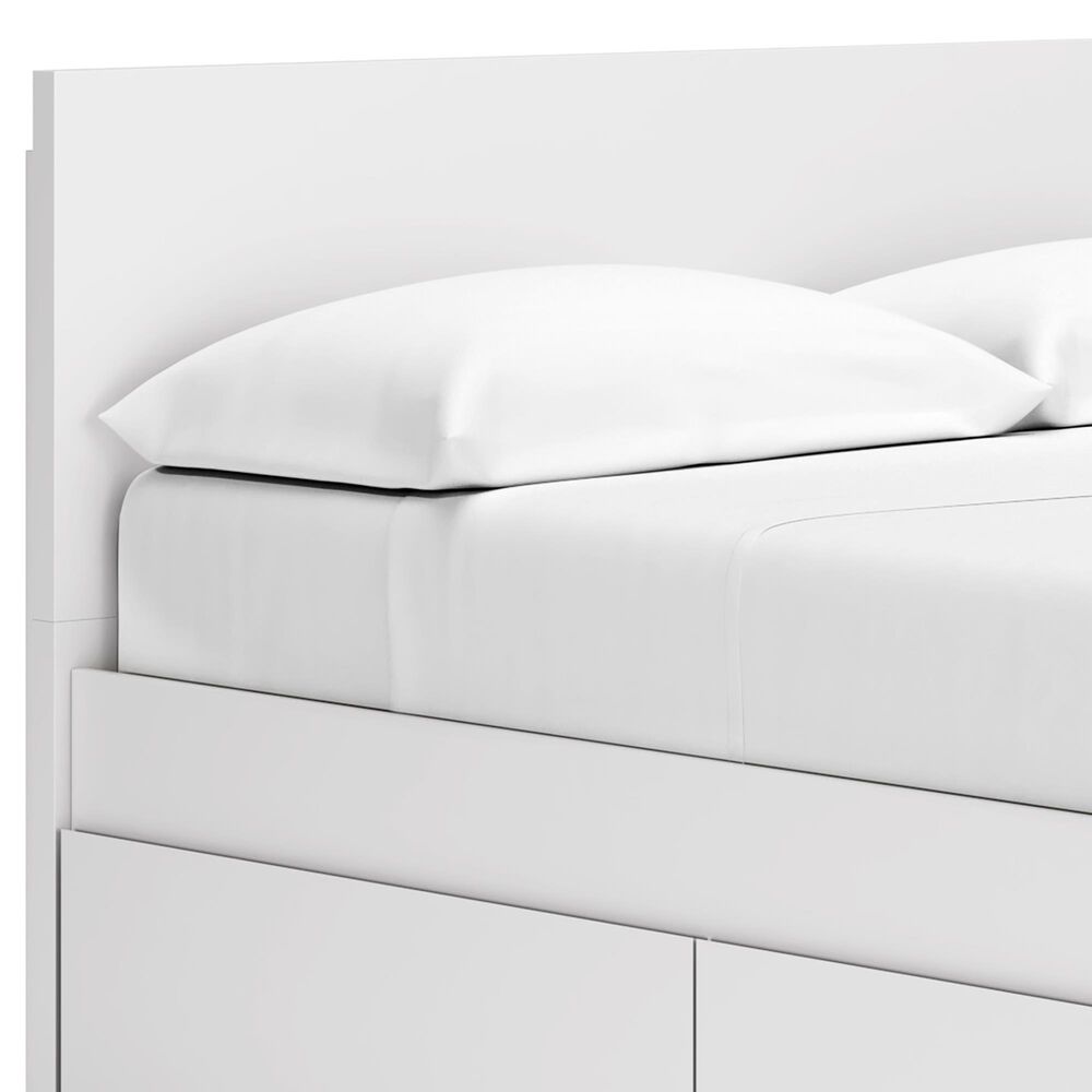 Ashley Onita Full Panel Platform Bed with 2 Side Storage in White, , large