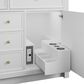 James Martin Bellshire 48" Single Bathroom Vanity in Bright White with 3 cm Charcoal Soapstone Silestone Top and Rectangular Sink, , large