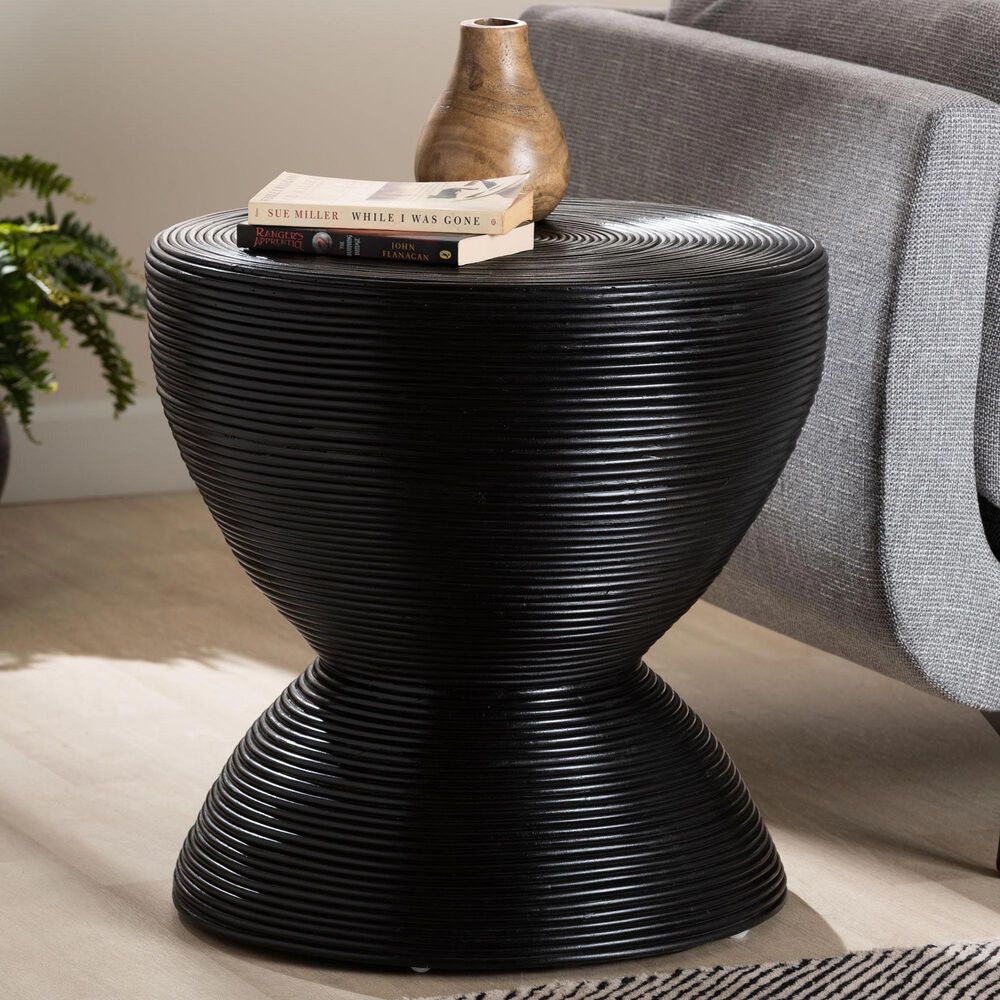 Baxton Studio Tokyo Side Table in Black, , large
