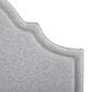 Jennifer Taylor Home Catherine Queen Upholstered Panel Headboard in Light Grey, , large
