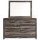 Ashley Drystan 4 Piece Full Storage Bed Set in Rustic Brown, , large