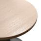 Leisuremod LeisureMod Verve Collection 27 Round Dining Table, Black Base with Light Natural Wood MDF Top, , large