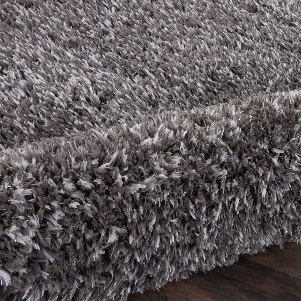 Nourison Luxe Shag 2&#39;2&quot; x 7&#39;6&quot; Charcoal Runner, , large