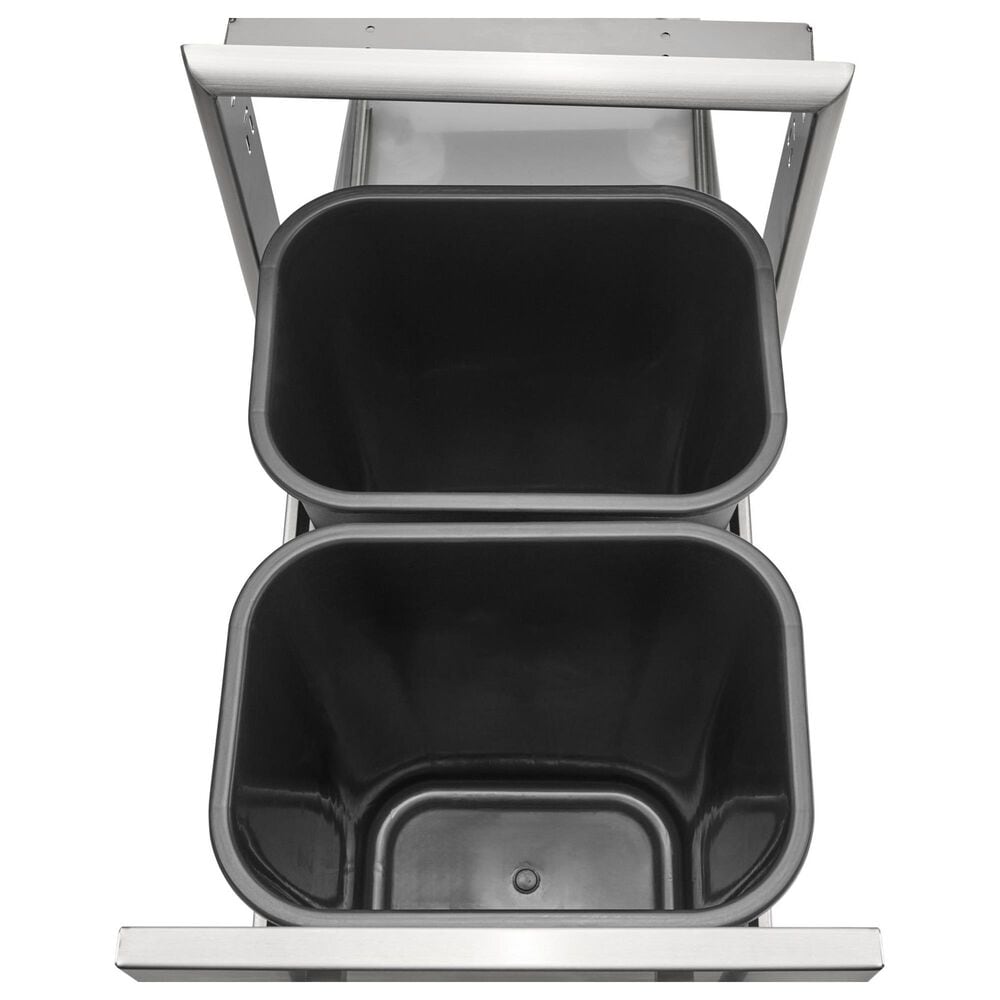 Coyote Outdoor 18&quot; Front To Back Trash Recycle Combo in Stainless Steel, , large