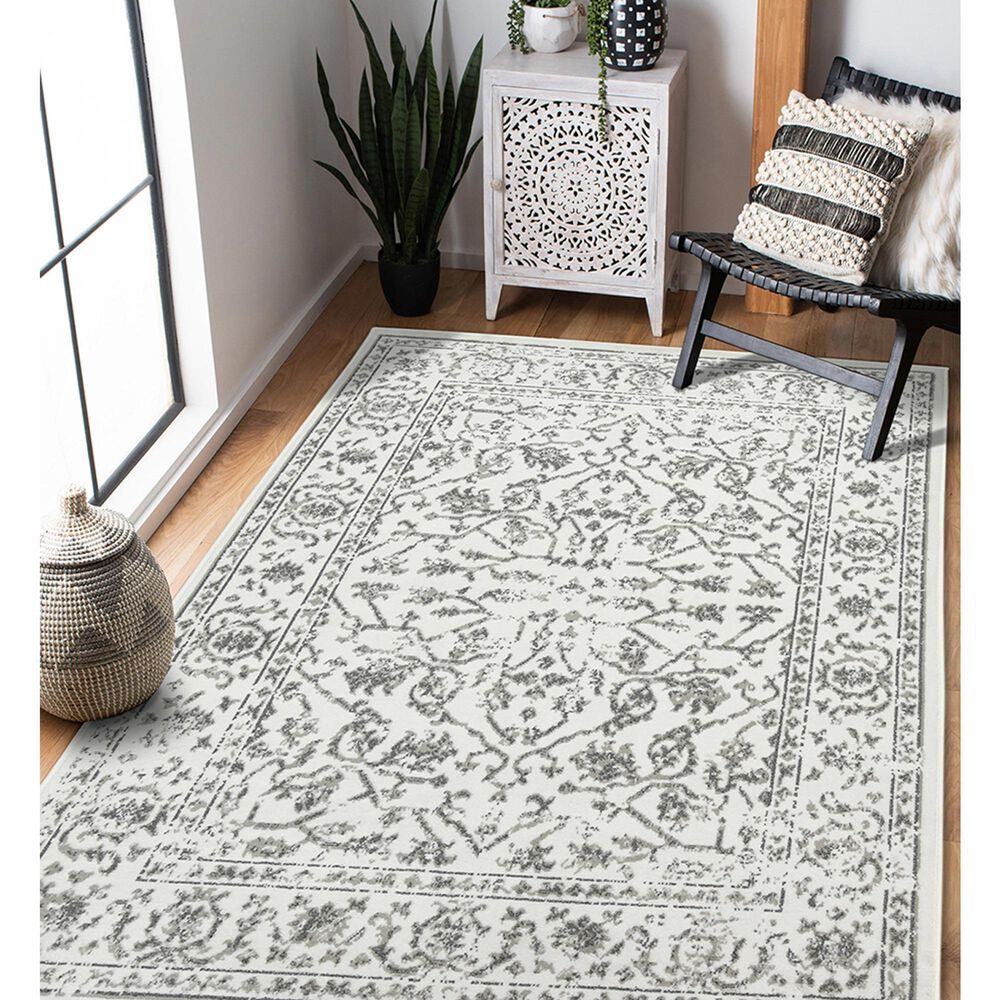 Amer Rugs Alpine 5&#39;3&quot; x 7&#39;6&quot; Light Gray Area Rug, , large