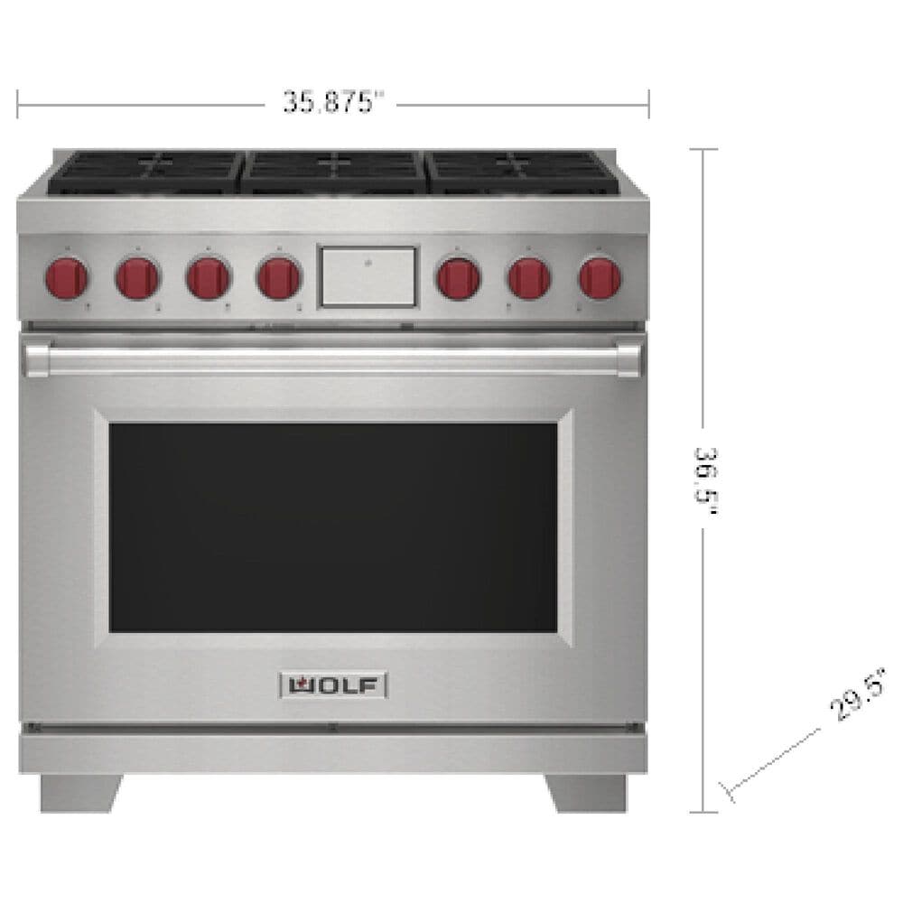 Wolf Appliances 6.3 Cu. Ft. Freestanding Dual Fuel Range with Natural Gas in Black, , large