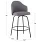 Lumisource Ahoy Swivel Counter Stool in Walnut and Black, , large