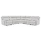 Ashley Social Pointe 7-Piece Power Symmetrical Reclining Sectional in Pearl and Ash, , large