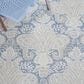 Safavieh Micro-Loop MLP539M 5" Square Blue and Ivory Area Rug, , large