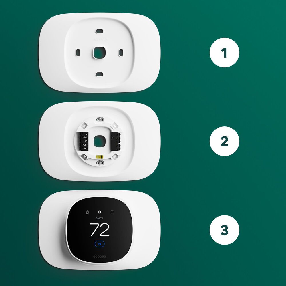 Ecobee Trim Plate - Made for ecobee Smart Thermostat Essential - Programmable Wi-Fi Thermostat Accessory, , large