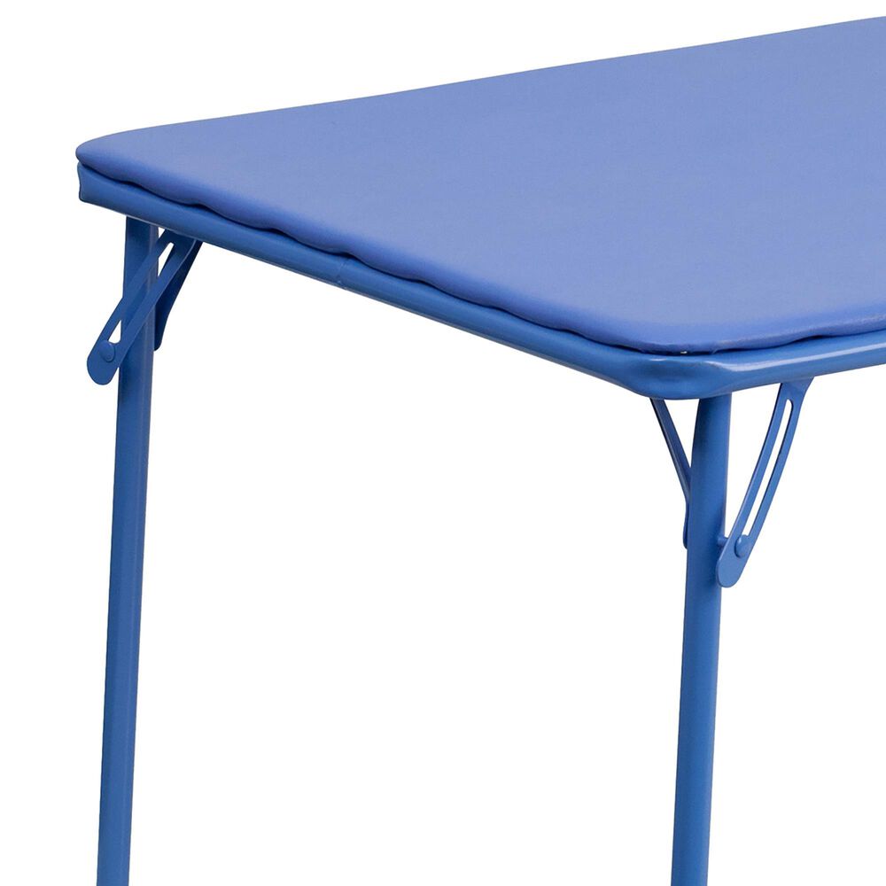 Flash Furniture Mindy Kids Folding Table in Blue NFM