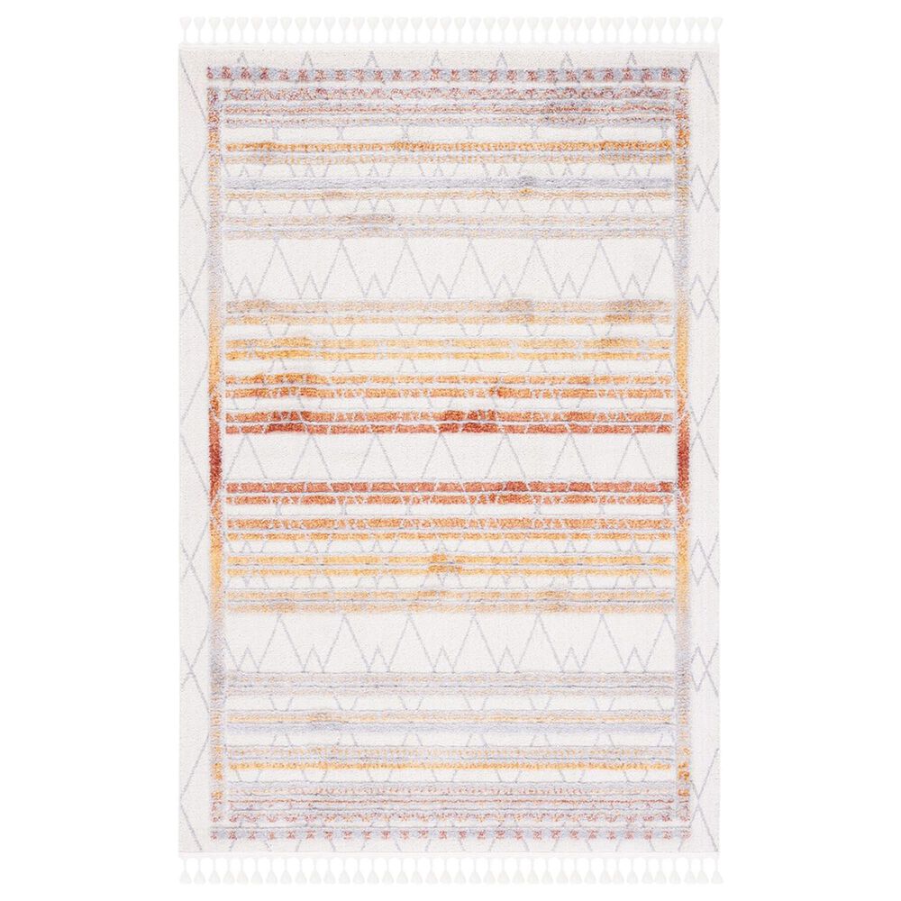 Safavieh Marrakesh Striped Southwestern 4" x 6" Grey and Multicolor Area Rug, , large