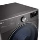 LG 7.4 Cu. Ft. Smart Front Load Electric Dryer with TurboSteam in Black Steel, , large