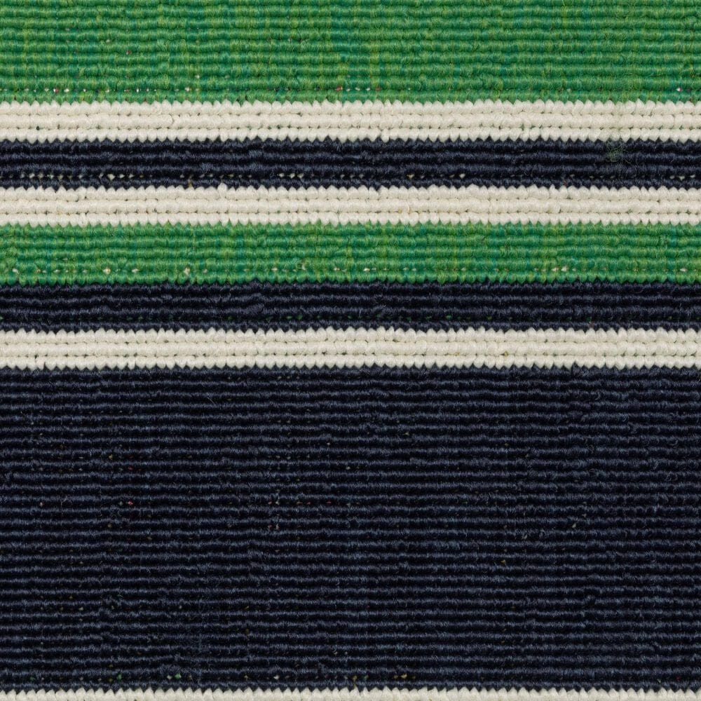 Oriental Weavers Havana Striped Green and Navy 6'7" x 9'2" Indoor/Outdoor Area Rug, , large