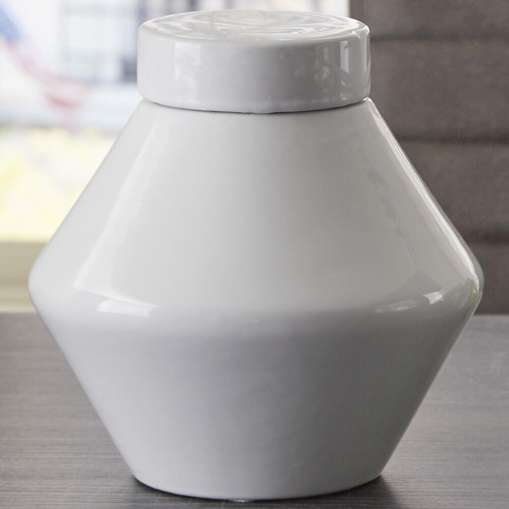 Ashley Domina Large Jar in White, , large