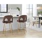 LumiSource Ava Swivel Counter Stool with Espresso Velvet Upholstery in Gold (Set of 2), , large
