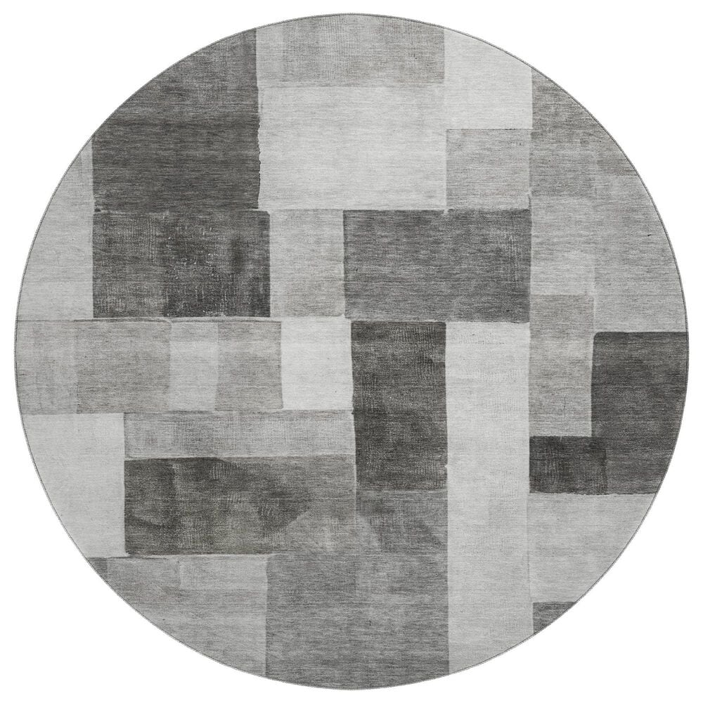 Dalyn Rug Company Neo NO15 8" Round Pewter Area Rug, , large
