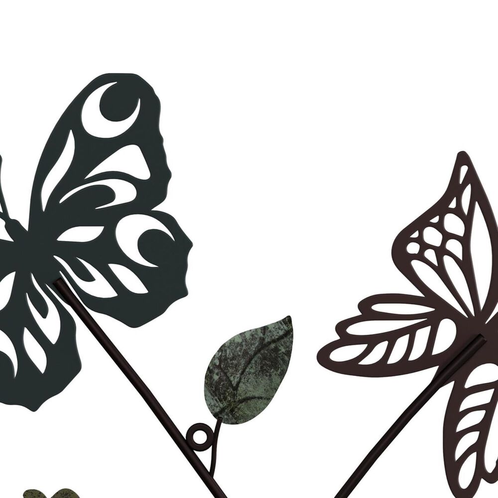 Timberlake Lavish Home Garden Butterfly Metal Art in Distressed Paint, , large