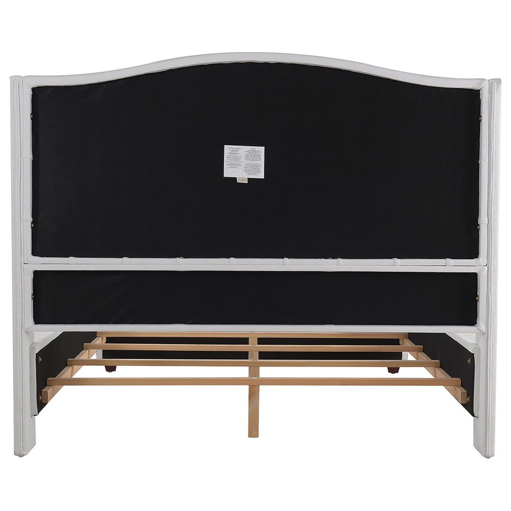Jennifer Taylor Home Marcella Queen Upholstered Bed in Bright White NFM