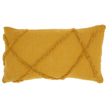 Nourison Life Styles 14" x 24" Pillow in Mustard, Yellow, large
