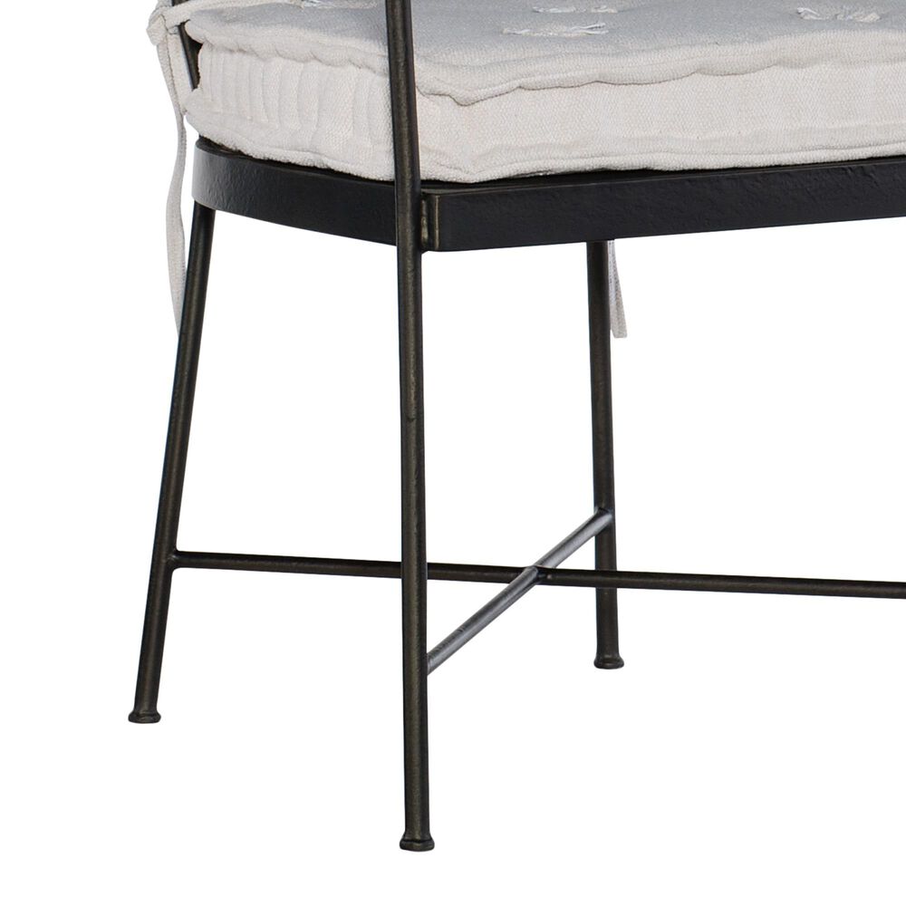 Hooker Furniture Ciao Bella Arm Chair with Tuscan White Cushion in Black &#40;Set of 2&#41;, , large