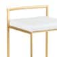 Lumisource Fuji High Back Counter Stool with White Faux Leather Cushion in Gold (Set of 2), , large