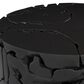 Phillips Collection Teak Chunk Round Coffee Table in Black, , large