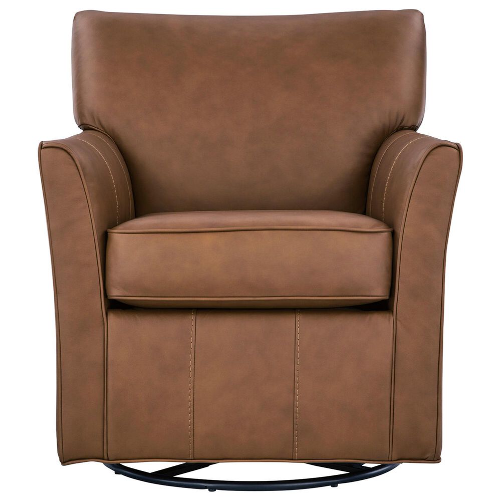 Ashley Braydunn Swivel Glider Accent Chair in Caramel, , large