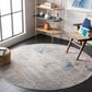 Safavieh Dream DRM426F 6"7" Round Grey and Blue Area Rug, , large