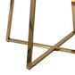 LumiSource Cosmo Round Dinette Table in Gold and Clear - Table Only, , large