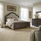 Belle Furnishings Paradise Valley Queen Upholstered Panel Bed in Saddle Brown, , large