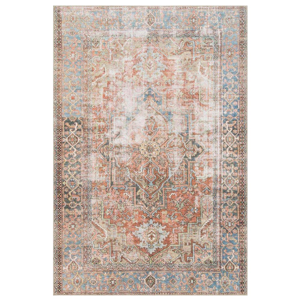 Loloi Loren LQ-15 8"3" x 11"5" Terracotta and Sky Area Rug, , large