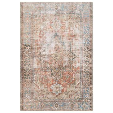 Loloi Loren LQ-15 8"3" x 11"5" Terracotta and Sky Area Rug, , large