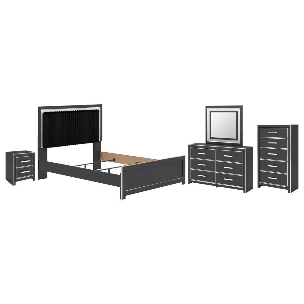 Ashley Zuraleus 5-Piece Queen Panel Bedroom Set in Matte Black, , large