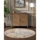 Surya Reina Light Gray, Cream, Medium Gray, Denim, Rust, Mustard and Olive 7"10" Round Area Rug, , large