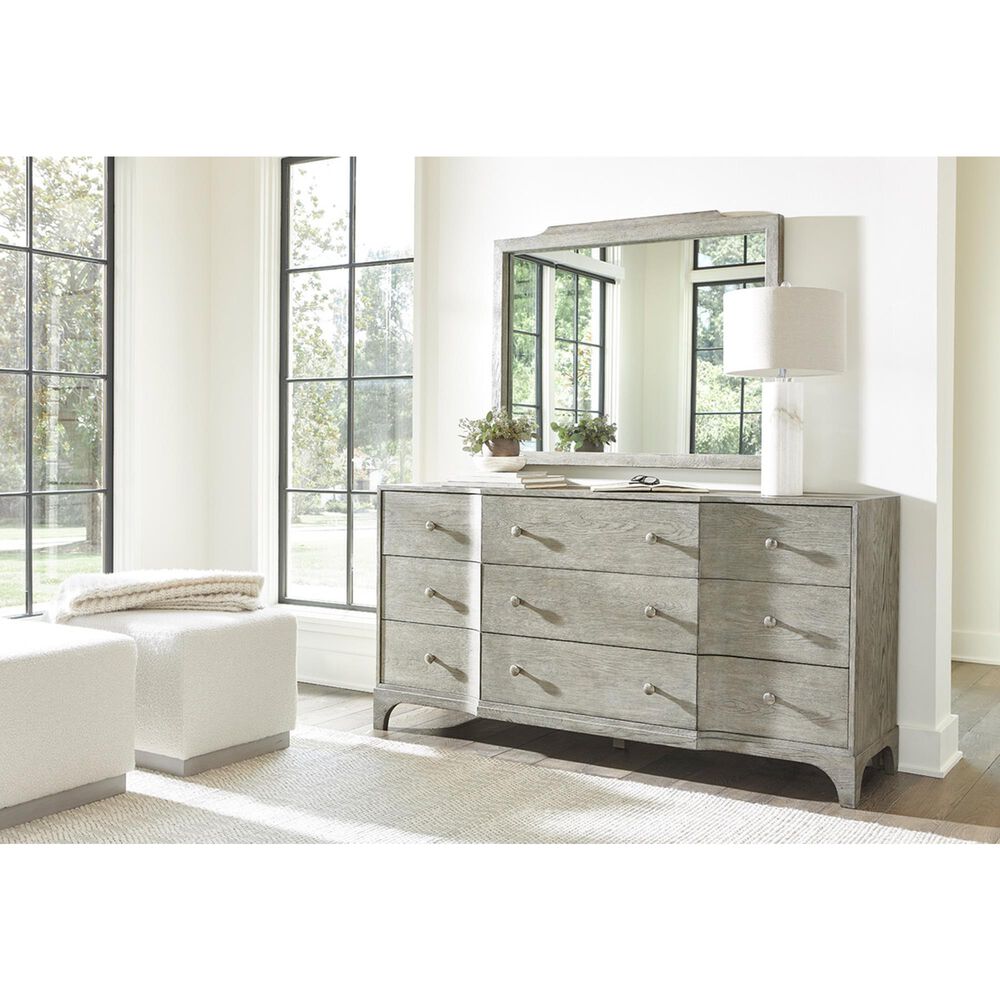 Bernhardt Albion Rectangular Mirror in Pewter, , large