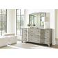 Bernhardt Albion Rectangular Mirror in Pewter, , large