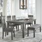 Ashley Hallanden 6-Piece Rectangular Dining Set in Antiqued Gray, , large