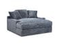 J Cooper USA Oversized Chaise Lounge with USB Charging Ports and 2-Cupholder in Grey, , large