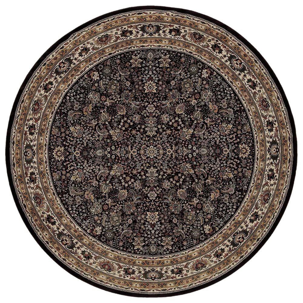 Oriental Weavers Ariana 213K 8" Round Black Area Rug, , large