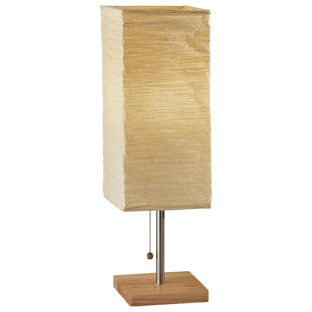 Adesso Dune Table Lamp in Natural and Brushed Steel, , large