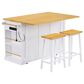 HOMLUX 53inch Large Kitchen Island in White(Three Packages), , large